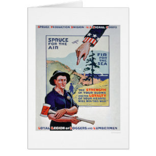 Loggers en lumbermen helpen de oorlogsinspanning (