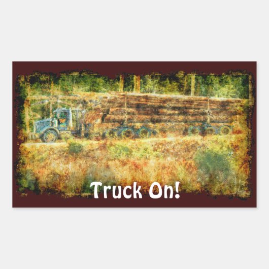 Logging Truck Big Rig Driver Sticker Series (Voorkant)