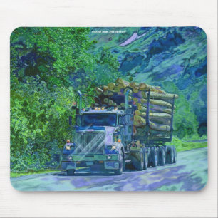 LOGGING TRUCK BIG RIG TRUCKERS Cadeaus Muismat