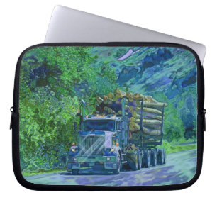 Logging Truck Driver's Arty Laptop Mouw Sleeve