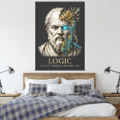 Logic - Ancient Thought Modern Code Cyberpunk Canvas Afdruk (Insitu (Slaapkamer))