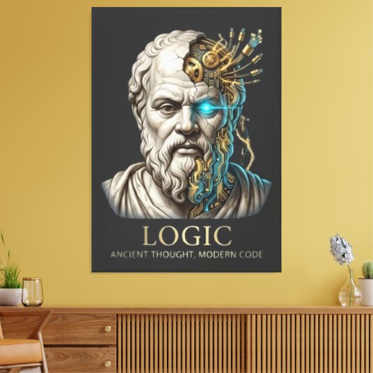 Logic - Ancient Thought Modern Code Cyberpunk  Canvas Afdruk (Insitu (Woonkamer))