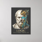 Logic - Ancient Thought Modern Code Cyberpunk  Canvas Afdruk (Voorkant)