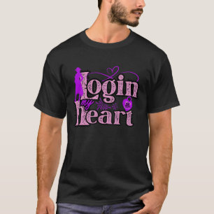 Login in mijn hart: romantisch en speels design t-shirt