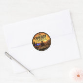 Logique de Cow-Boy : Autocollant Rond Keep Going (Enveloppe)