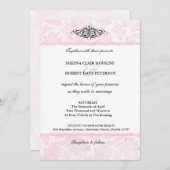 Logique Faire-part de mariage de dentelle rose (Devant / Derrière)