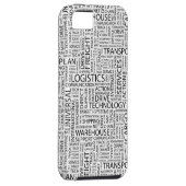 LOGISTIEK patroon met woorden Case-Mate iPhone Case (Back/Rechts)