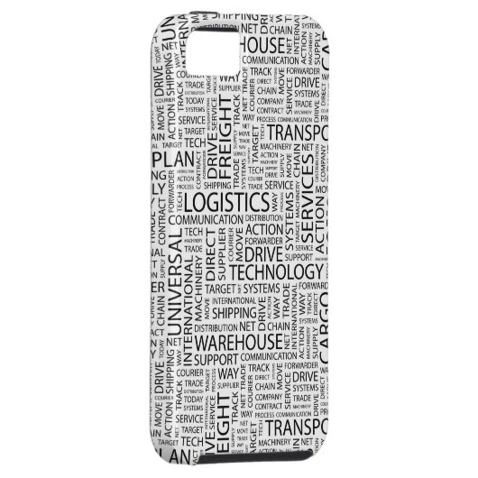 LOGISTIEK patroon met woorden Case-Mate iPhone Case (Back/Rechts)