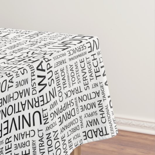 LOGISTIEK patroon met woorden Tafelkleed (Voorbeeld)