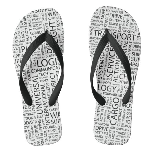 LOGISTIEK patroon met woorden Teenslippers (Voetbed)