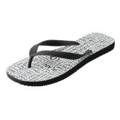 LOGISTIEK patroon met woorden Teenslippers (Schuin)
