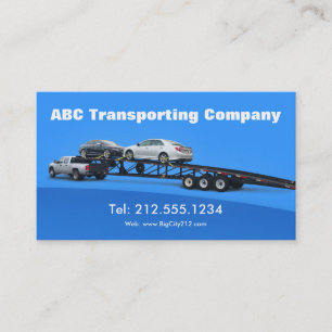 Logistiek voor het vervoeren van auto's visitekaartje