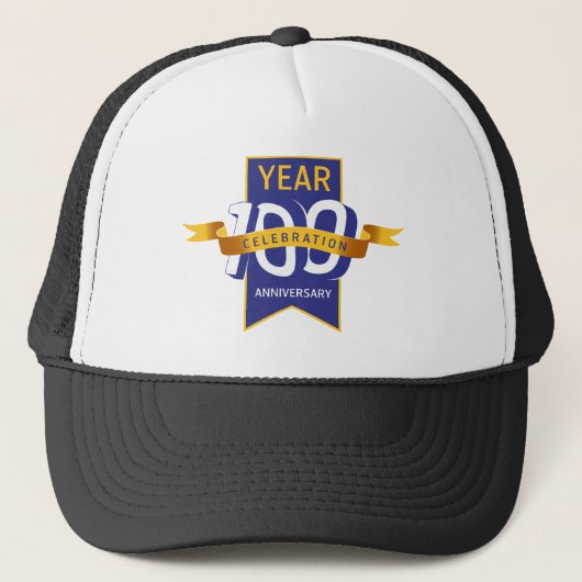 logo_100ste_verjaardag trucker pet (Voorkant)