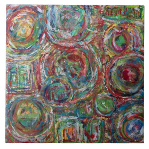 Logo 2 6 x 6 keramische tapijten tegeltje