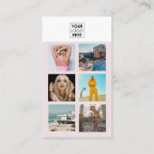 Logo 6 Foto Feed Grid Social Media QR Code Visitekaartje (Achterkant)