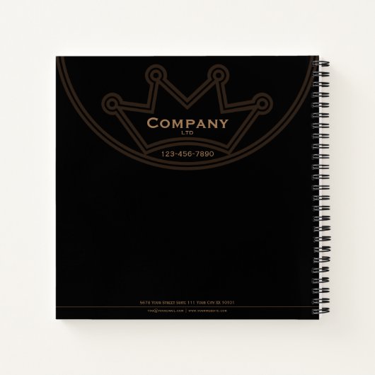 Logo 8,5 inch x 8,5 inch spiral Notitieboek (Achterkant)