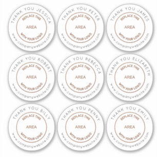 Logo 9 Bedankt van kleine individuele namen Person Sticker