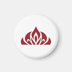 logo à flamme rouge sur aimant