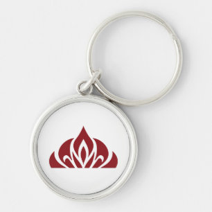 logo à flamme rouge sur porte-clés