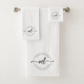 Logo à initiales de monogramme simple noir et blan (En situation)