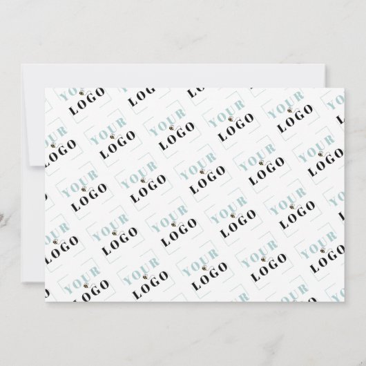 Logo Aangepaste tekst Achterwit landschap Notitiekaartje (Achterkant)