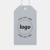 Logo Aangepaste tekst Blauw Bedrijfsprijs Product  Cadeaulabel (Voorkant)