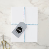 Logo Aangepaste tekst Blauw Bedrijfsprijs Product  Cadeaulabel (Met Touw)