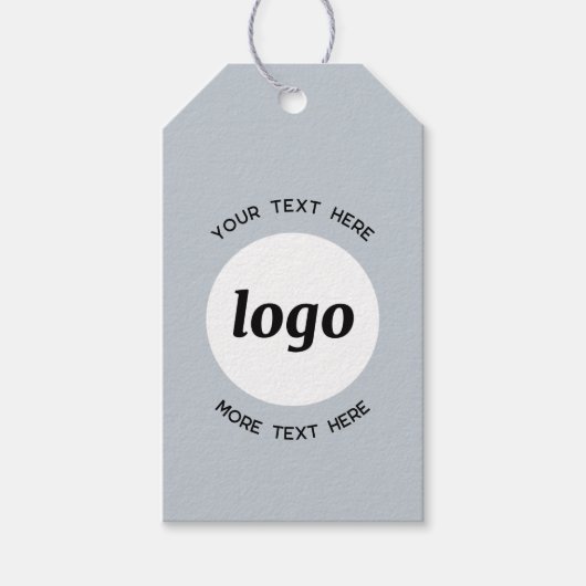 Logo Aangepaste tekst Blauw Bedrijfsprijs Product Cadeaulabel (Voorkant)