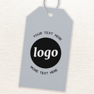 Logo Aangepaste tekst Blauw Bedrijfsprijs Product  Cadeaulabel