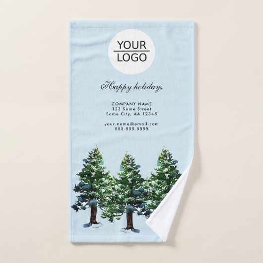 Logo Aangepaste tekst toevoegen Pine Tree Promotie Handdoek (Handdoek)