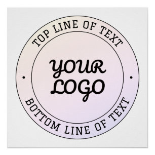 Logo & aangepaste tekst uploaden Perzik Roze & P Perfect Poster