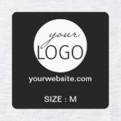 Logo Aangepaste tekst Website Grootte kleding kled Labels (Design 2)