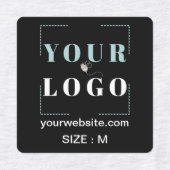 Logo Aangepaste tekst Website Kledingstuk Grootte  Labels (Design 2)