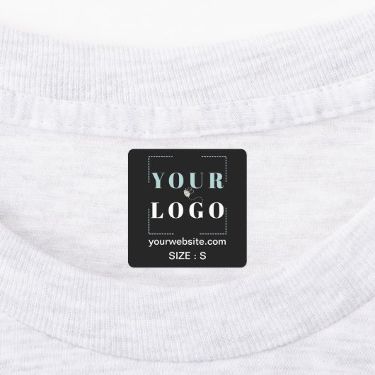 Logo Aangepaste tekst Website Kledingstuk Grootte  Labels (Aangebracht)