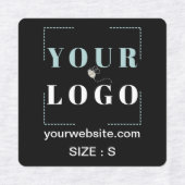 Logo Aangepaste tekst Website Kledingstuk Grootte  Labels (Design 1)