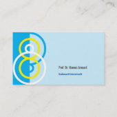 Logo Abstrait arrondi carte de visite bleu jaune (Dos)