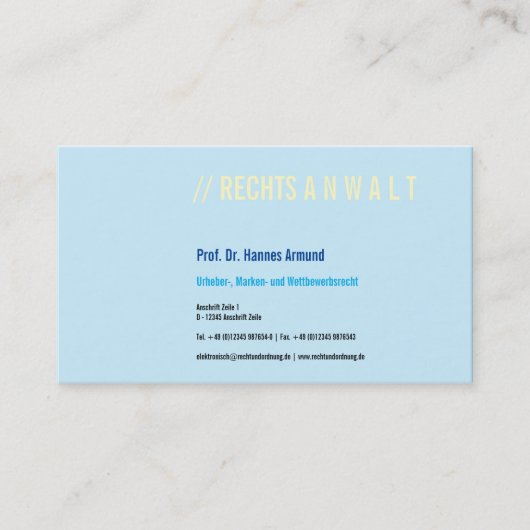 Logo Abstrait arrondi carte de visite bleu jaune (Devant)