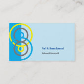 Logo Abstrait arrondi carte de visite bleu jaune (Dos)