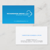 LOGO ABSTRAIT CLOUD sur Carte de visite BLUE GRADI (Devant / Derrière)