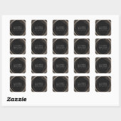 logo abstrait faux or autocollant monogramme moder (Feuille)