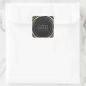 logo abstrait faux or autocollant monogramme moder (Sac)