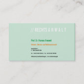 Logo Abstrait orange vert carte de visite (Devant)