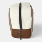 Logo accessoire beige brun cosmétique sac dopp (Droite)