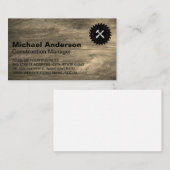 Logo | Achtergrond hout Visitekaartje (Voorkant / Achterkant)