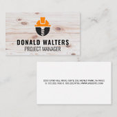 Logo | Achtergrond hout Visitekaartje (Voorkant / Achterkant)