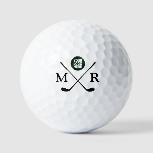 Logo-afbeelding en initiaalmonogram golfballen (Voorkant)
