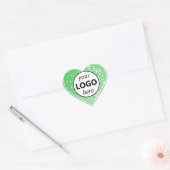 Logo Afbeelding Sjabloon Groene Glitter Sparkle St Hart Sticker (Envelop)