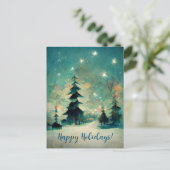 Logo Affaires Arbres de Noël Abstraits Carte posta (Debout devant)