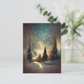 Logo Affaires Magique Arbres de Noël Carte postale (Debout devant)