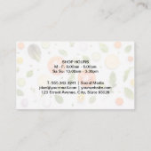 Logo alimentaire en argent | Carte de visite de lé (Dos)